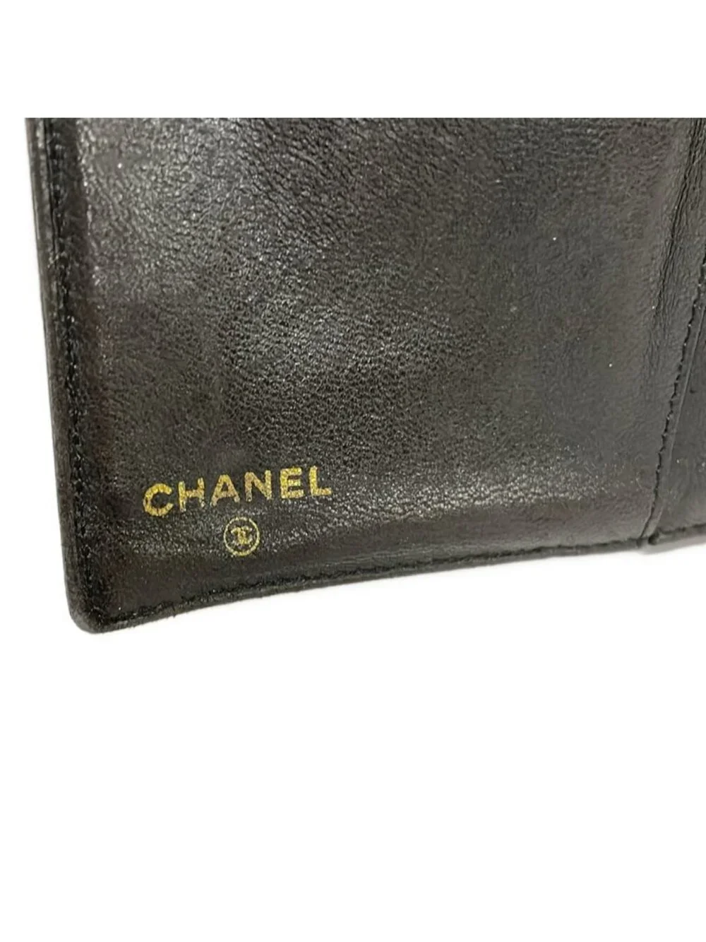 Chanel Black CC Logo Leather Wallet